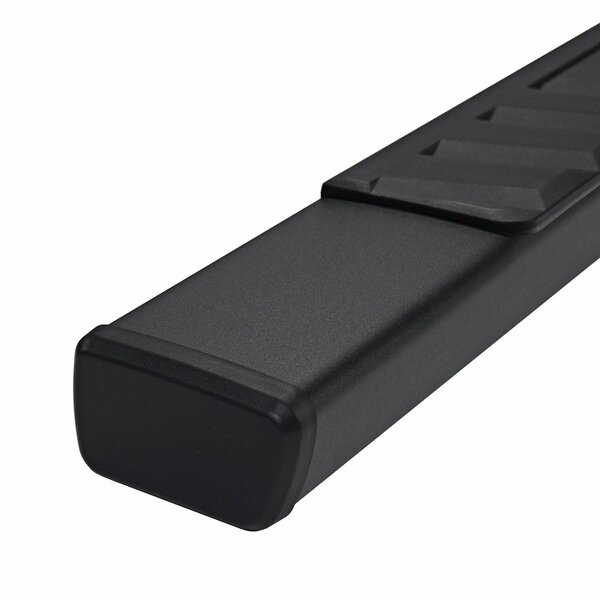 Trailfx With Step Pads, 4" Trapezoidal Straight, Powder Coated, Titanium Black, Steel A4015B